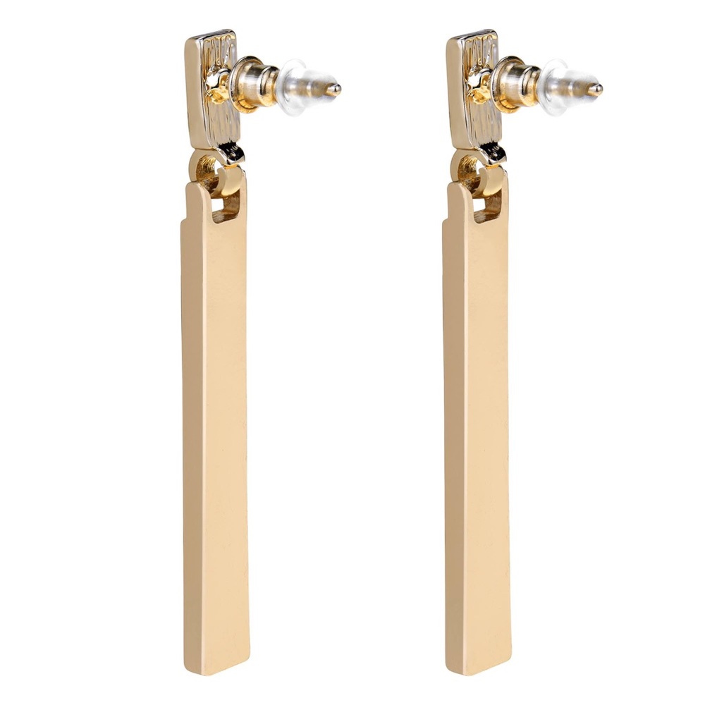 New Genuine Abalone Shell Linear Bar Drop Dangle Earrings - Picture 3 of 16